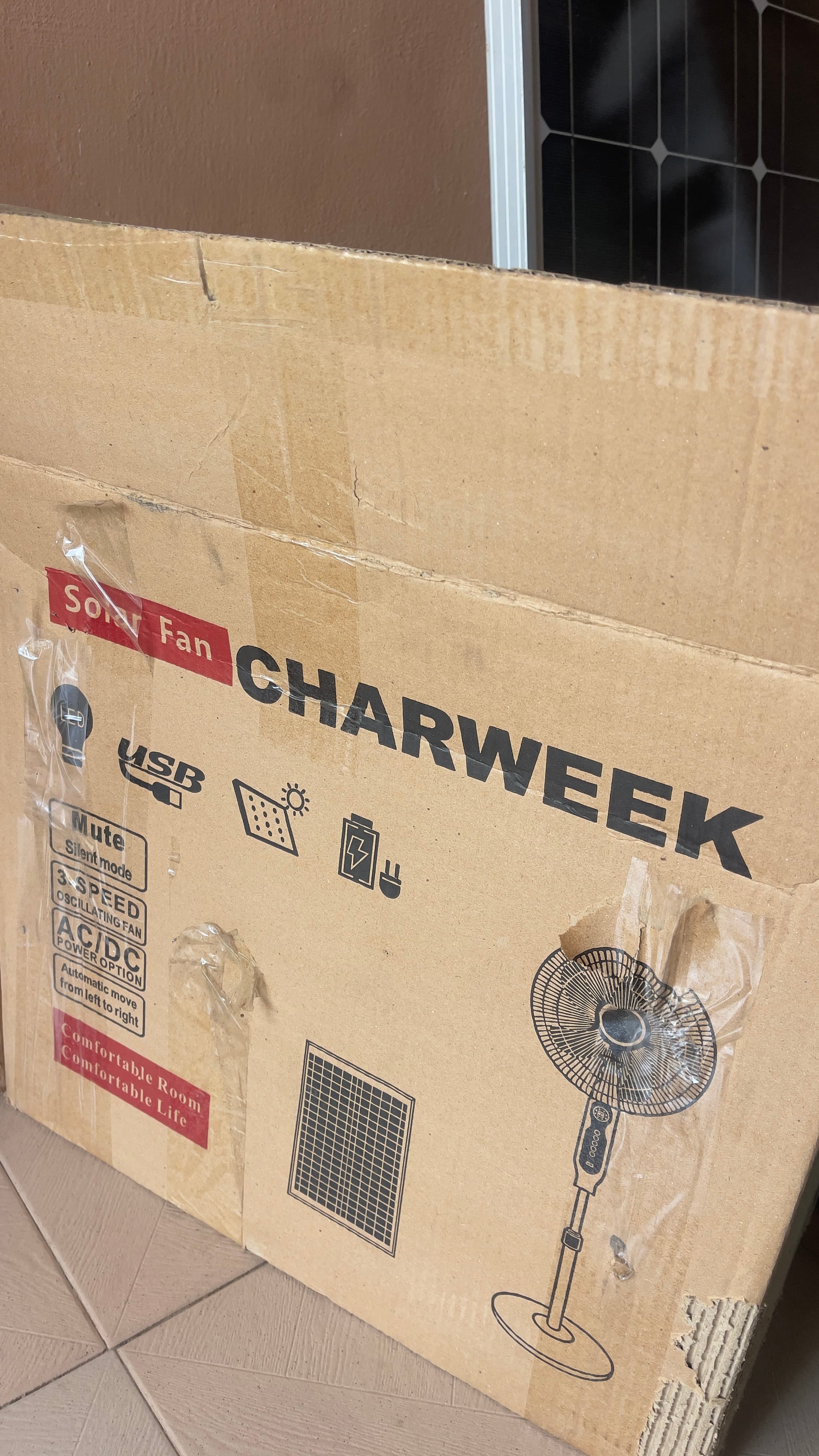 Rechargeable Solar Fan - view 4